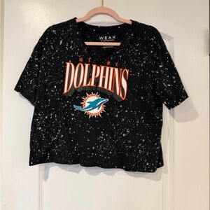 WEAR Black Miami Dolphins Crop Top